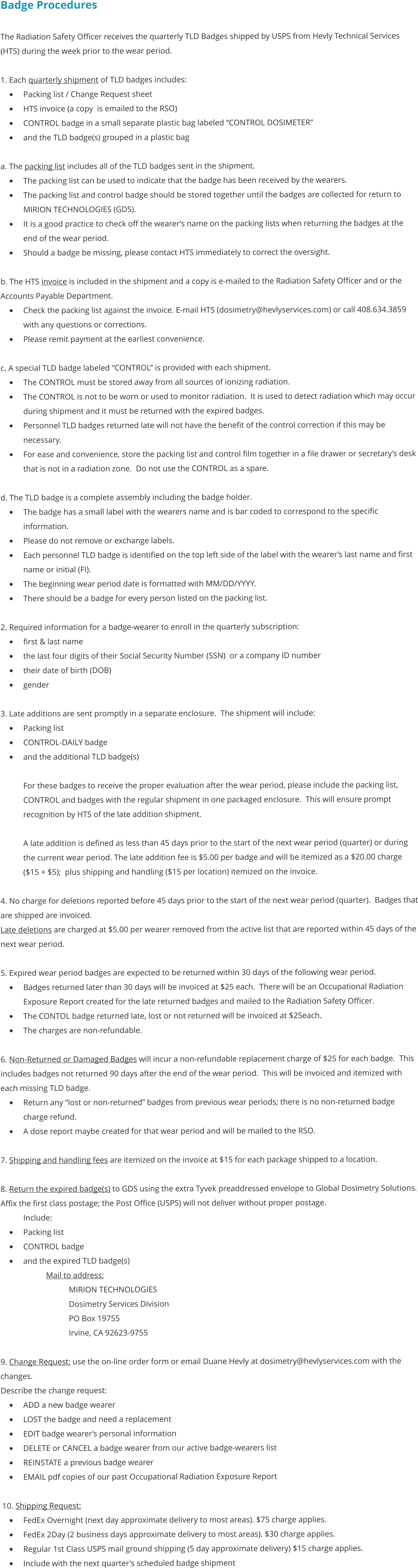Badge Procedures The Radiation Safety Officer Receives (1392x5336), Png Download