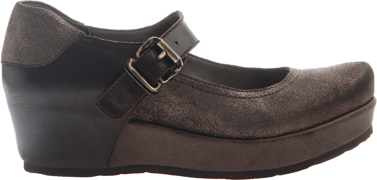 Aura In Dark Brown Closed Toe Wedges (1400x1400), Png Download