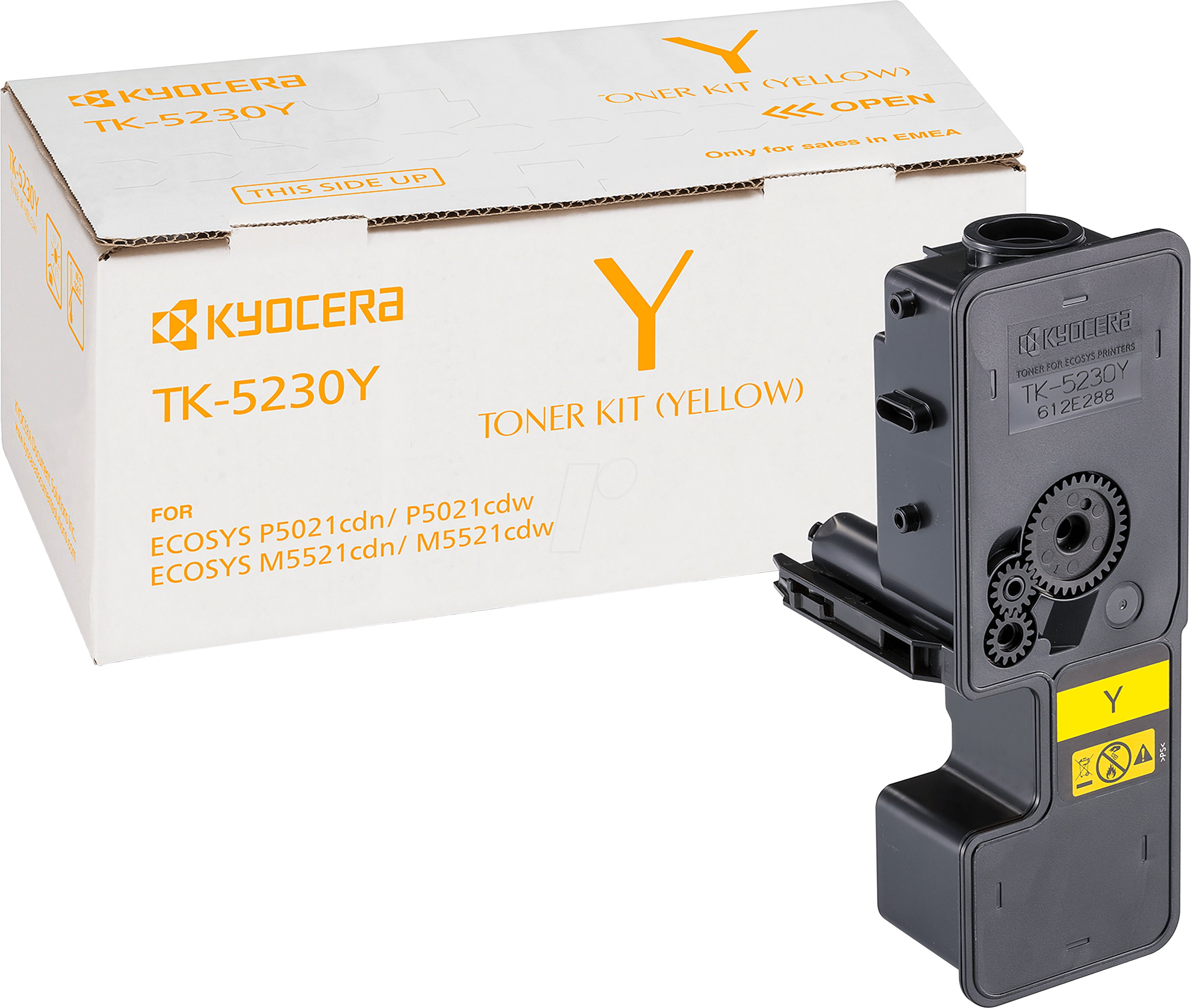 Toner - Kyocera - Yellow - Tk-5230y - Original Kyocera (3000x2541), Png Download