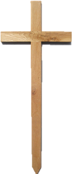 Large Oak Memorial / Grave Marker / Wooden Cross - Cemetery (600x600), Png Download