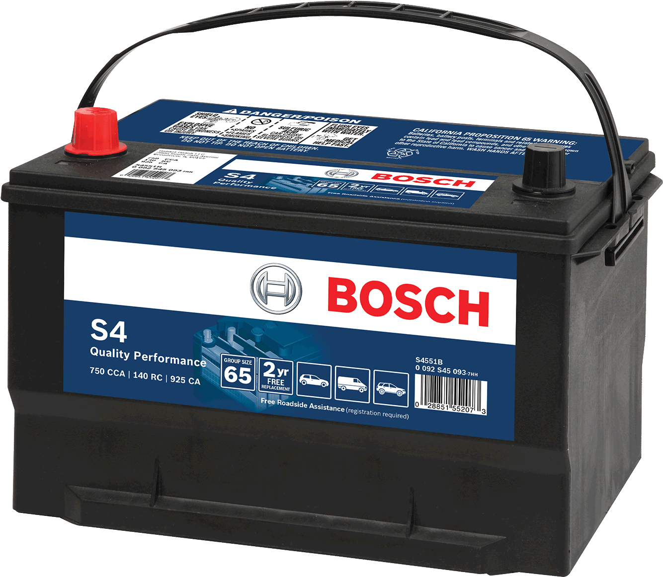 S4 Battery - Bosch Battery (1400x1400), Png Download