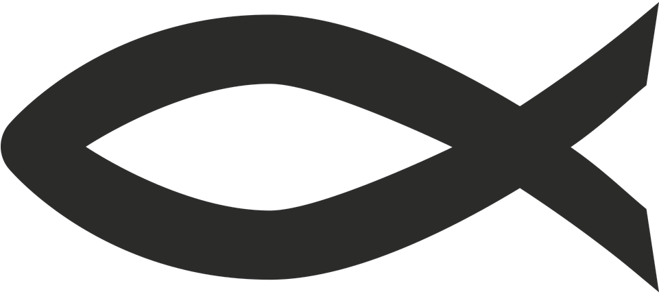 Ichthys Jesus Christ Symbol Fish Christian - Christian Fish Png (680x340), Png Download