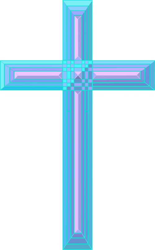 Croix Bleu Png (500x808), Png Download