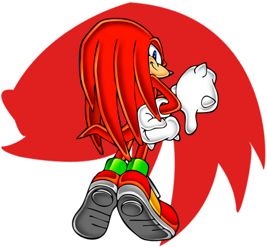 Art By Sega - Knuckles The Echidna Profile (570x509), Png Download