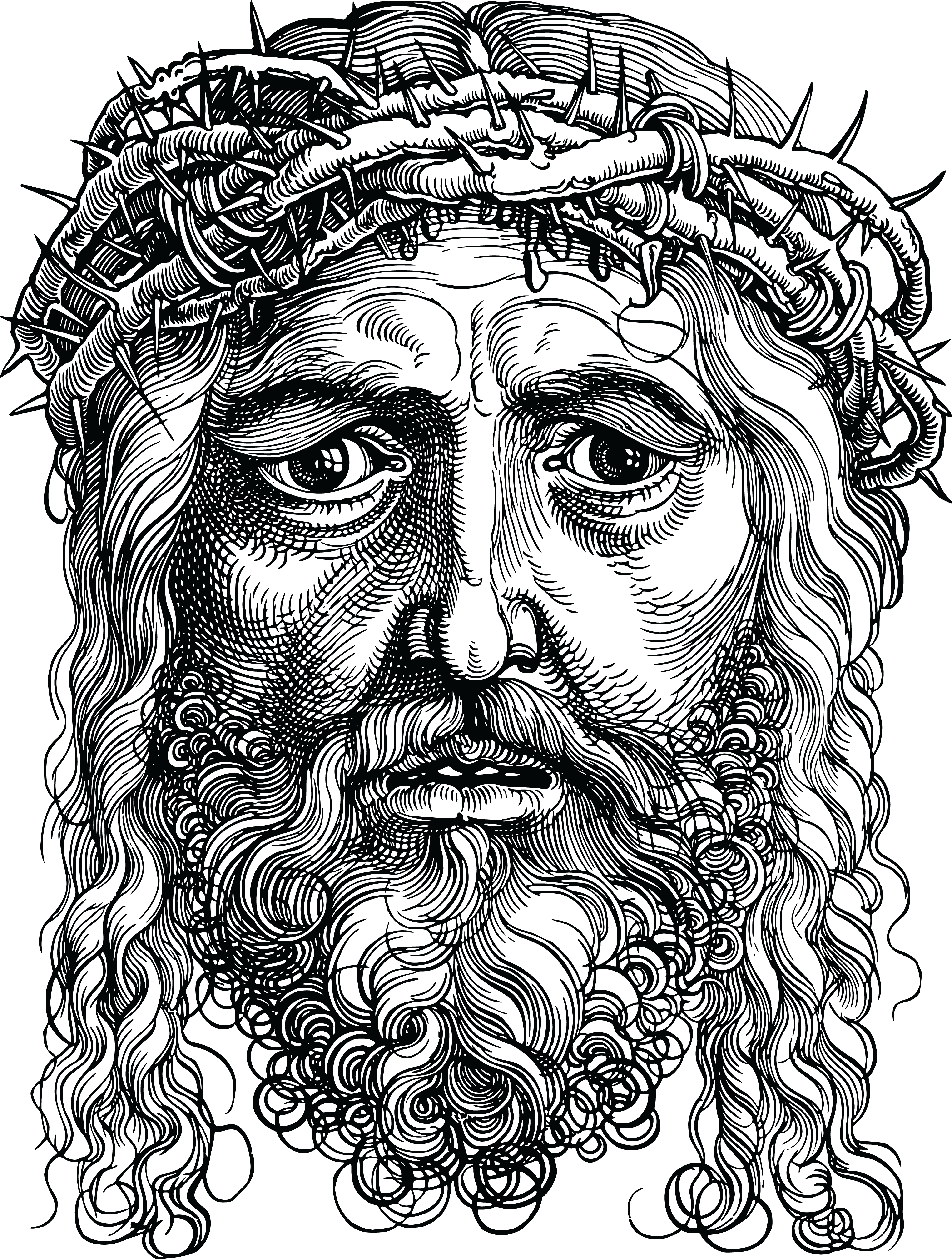 Free Clipart Of Jesus Christ - Albrecht Durer Woodcut Prints (4000x5286), Png Download
