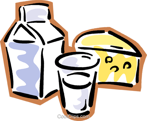 Milk, Cheese, Glass Of Milk, Dairy Royalty Free Vector - Dairy Products Clip Art (480x394), Png Download