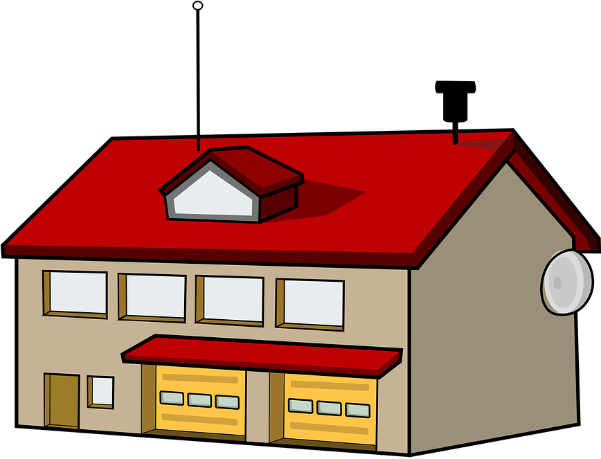 Clipart Free Download Hall Cliparts Shop Of Buy Clip - Fire Station Clipart (867x720), Png Download