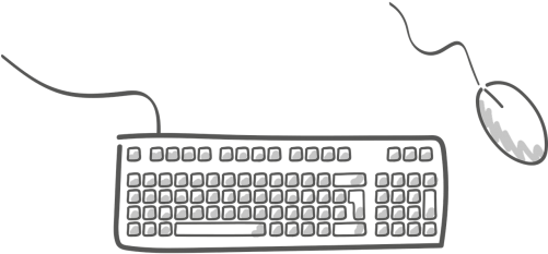 Clipart Keyboard (500x250), Png Download