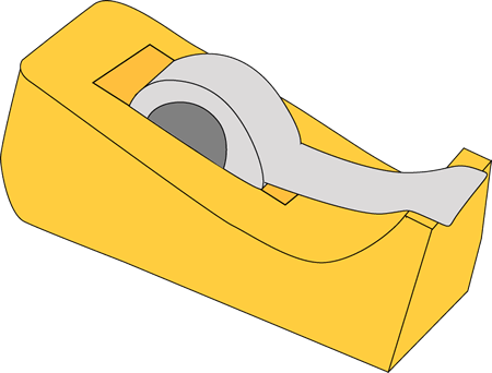 Tape Clipart - Tape Dispenser Clip Art (450x342), Png Download