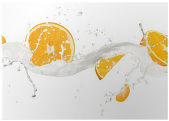 Oranges In Milk Splash, Isolated On White Background - Alana Mitchell Powerful Daily Vitamin C Moisturizer (400x400), Png Download