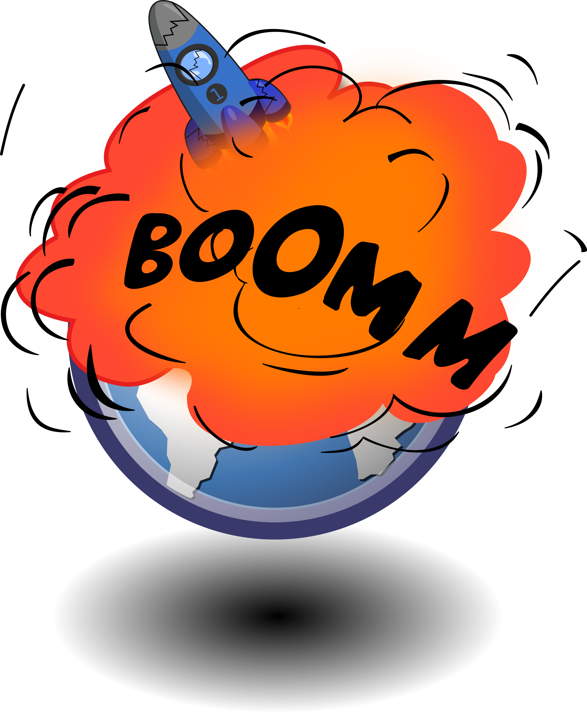 Nuclear Explosion Clipart - Rocket Explosion Clipart (1977x2400), Png Download