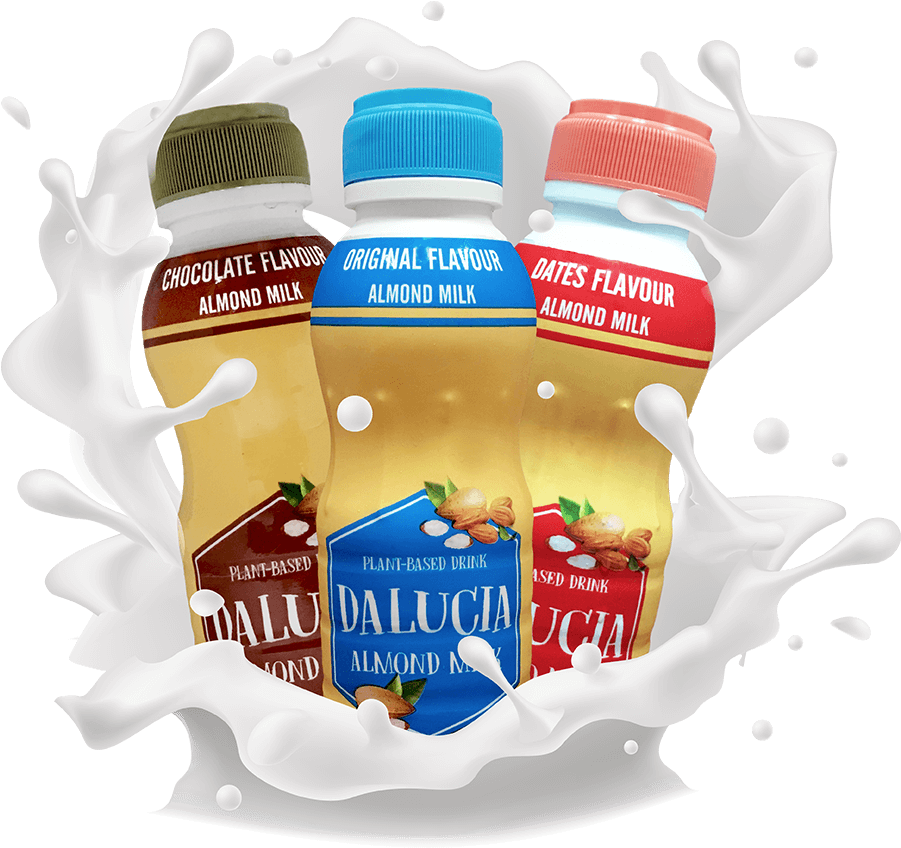 Dalucia Almond Milk All Flavour - Almond Milk (900x874), Png Download