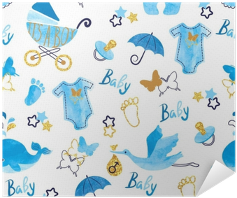 Baby Shower Boy Seamless Pattern - Vector Graphics (400x400), Png Download