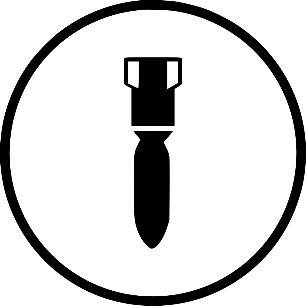 Bomb Missile Missles Nuclear Rocket War Weapon Comments - Minimalist Png (980x980), Png Download