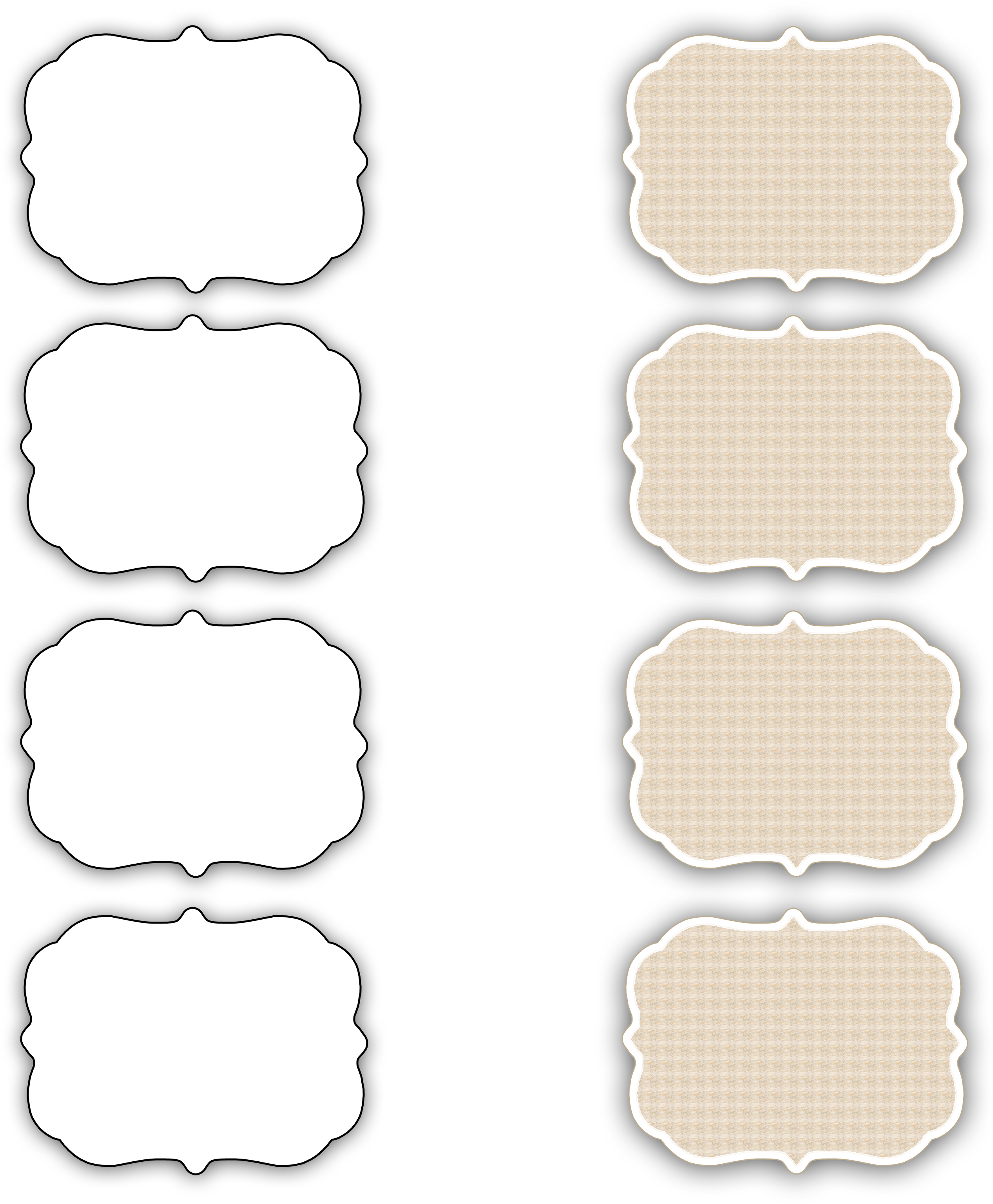 Blank Gift Tag Templates - Illustration (2550x3300), Png Download