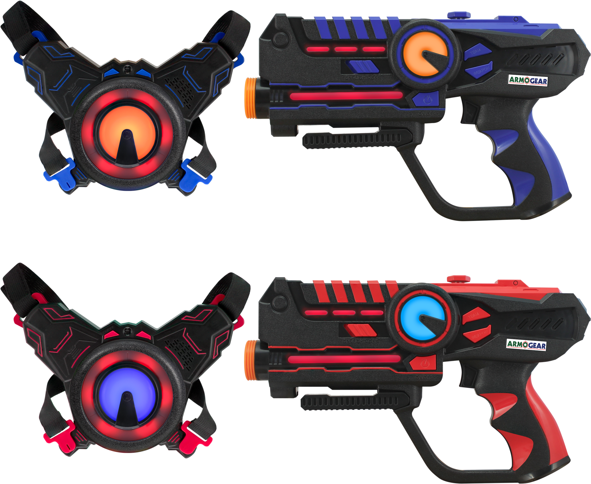 2 Pack Laser Battle Guns - Laser Tag Guns Toys (2048x2048), Png Download