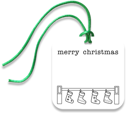 Christmas Gift Tag (480x371), Png Download
