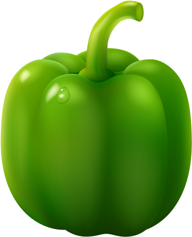 Green Pepper Png Clipart - Green Bell Pepper Clipart (404x500), Png Download
