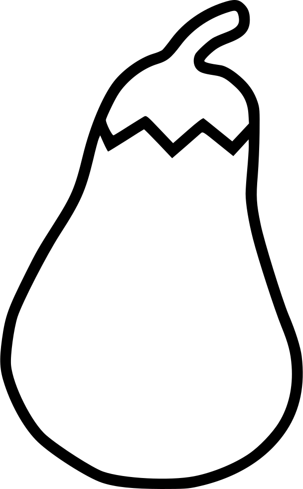 Eggplant Brinjal Healthy Vegetable Comments - Brinjal Images For Drawing (608x980), Png Download