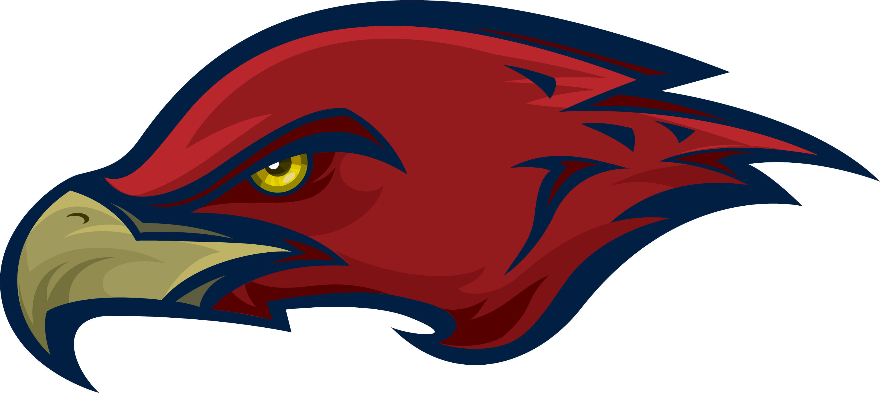 School District Mill Creek Hs - Mill Creek Hawk (3074x1372), Png Download