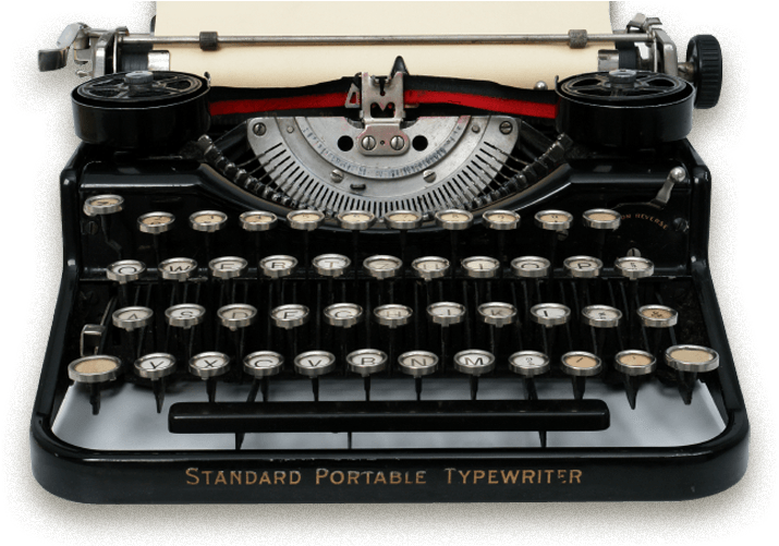 Objects - Remington Portable Typewriter Red (950x500), Png Download