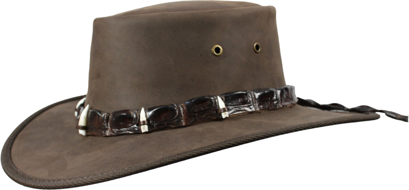 1033 Outback Crocodile - Barmah Hat (800x373), Png Download