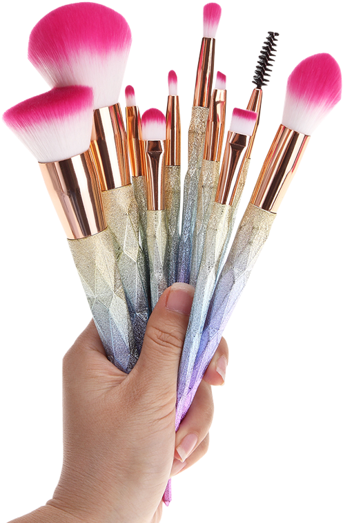 Makeup Brushes Png Banner Stock - Glitter Make Up Brush (600x798), Png Download