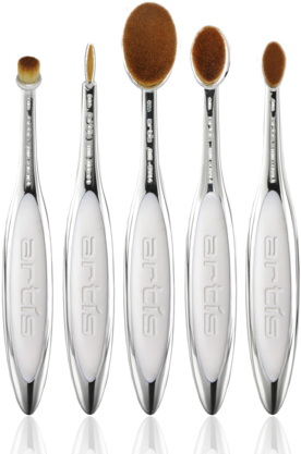 Artis Elite Mirror 5 Brush Set Bottom View With Reflection - Artis Brushes (300x416), Png Download