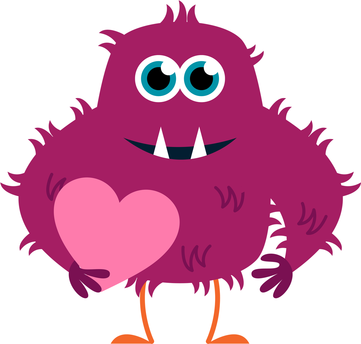 Valentines Monster Clipart - Valentines Clip Art (1200x1200), Png Download