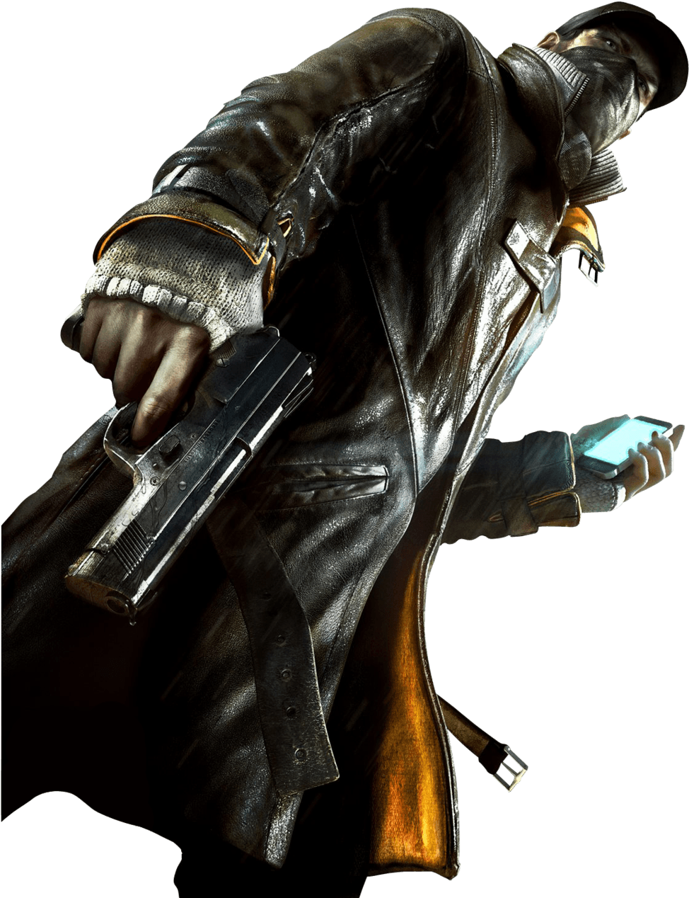 Watch Dogs Gun - Watch Dogs Transparent (1024x1338), Png Download