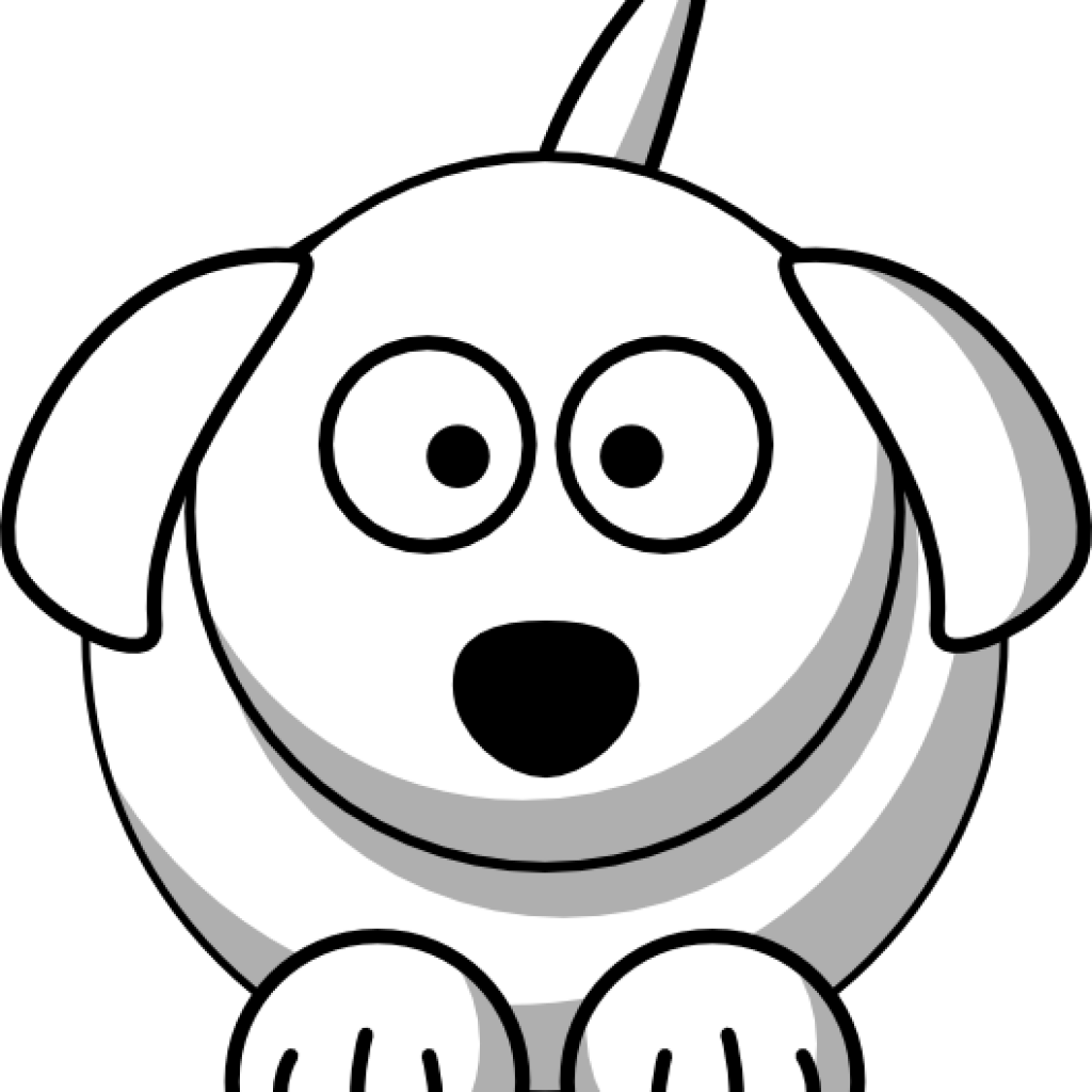 Dog Face Clipart Happy Birthday Clipart Hatenylo - Black And White Dog Clip Art (1024x1024), Png Download