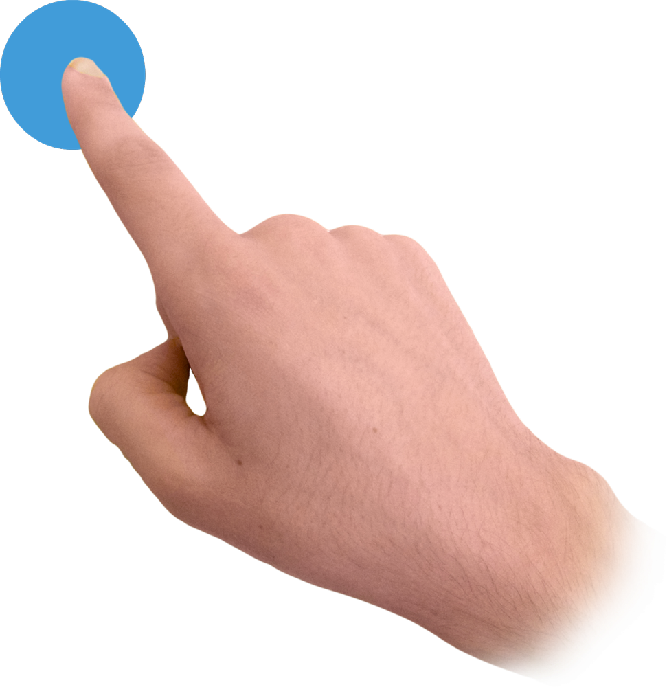 Touch Finger Image - Index Finger Touch Png (971x1000), Png Download