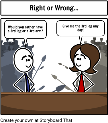 Right Or Wrong - Cartoon (400x447), Png Download