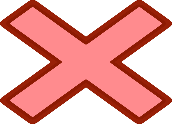 Small - Wrong Clip Art (600x432), Png Download