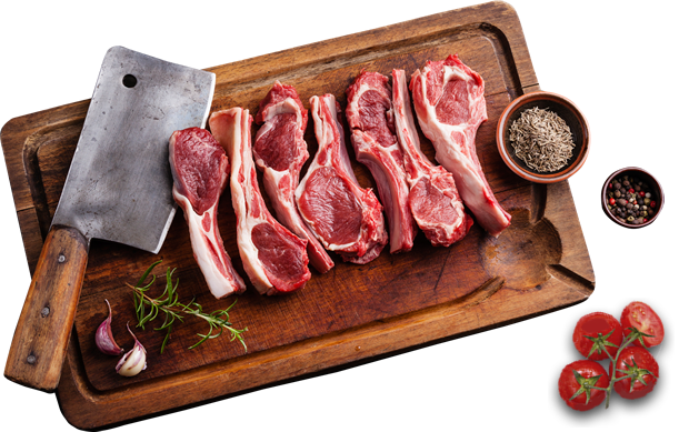 Lamb - Sheep Meat Png (611x389), Png Download