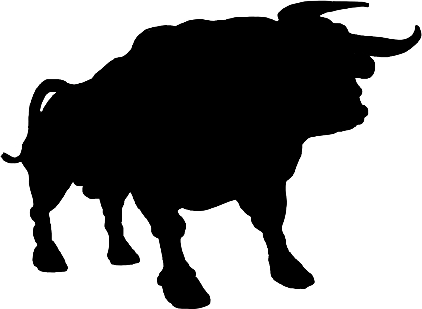 Bull Silhouette Clipart Silhouette Pinterest - Bull Silhouette Png (1476x1107), Png Download