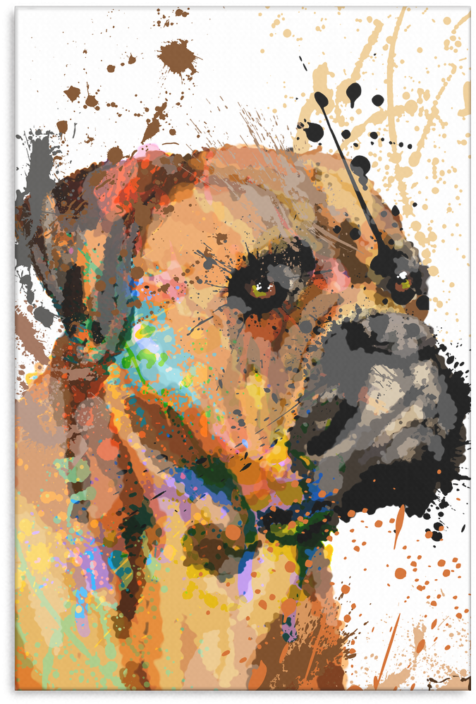 Bull Mastiff Canvas P11 - Brown Bear (1024x1024), Png Download