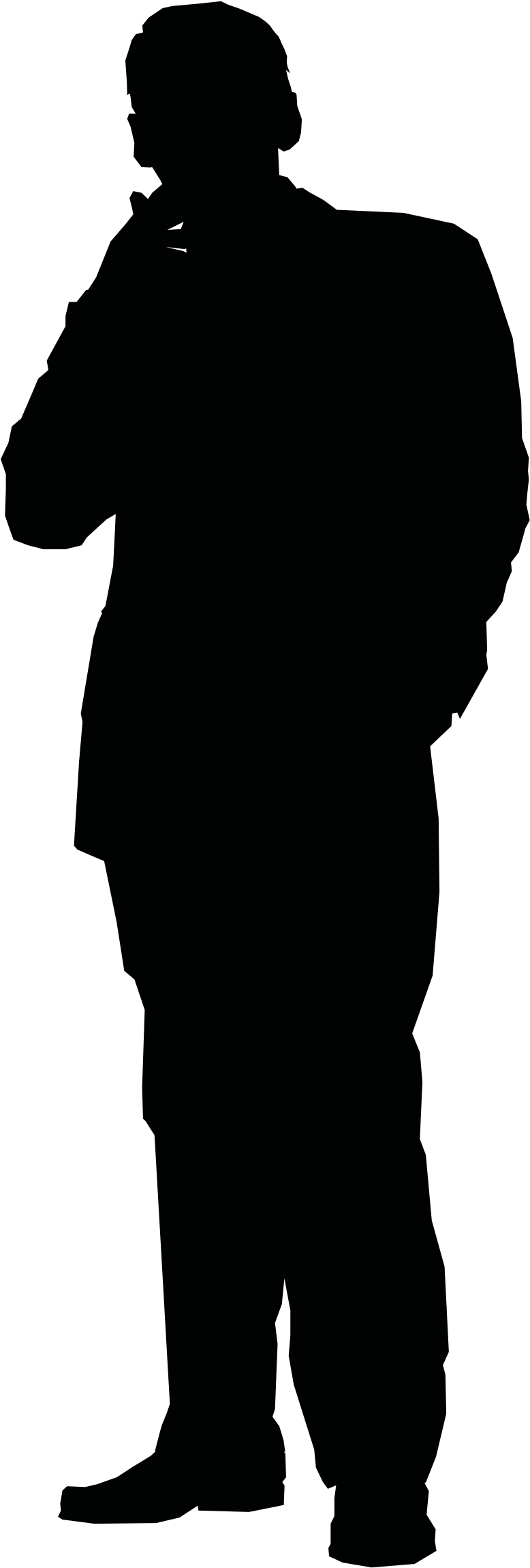 Big Image - Thinking Man Silhouette Png (1697x2400), Png Download