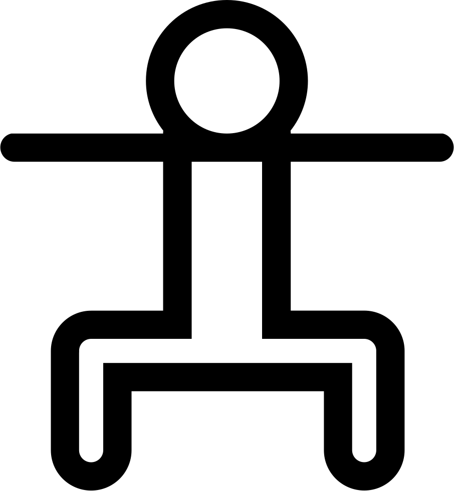 Human Figure In A Squatting Position Comments - Exercise (906x981), Png Download