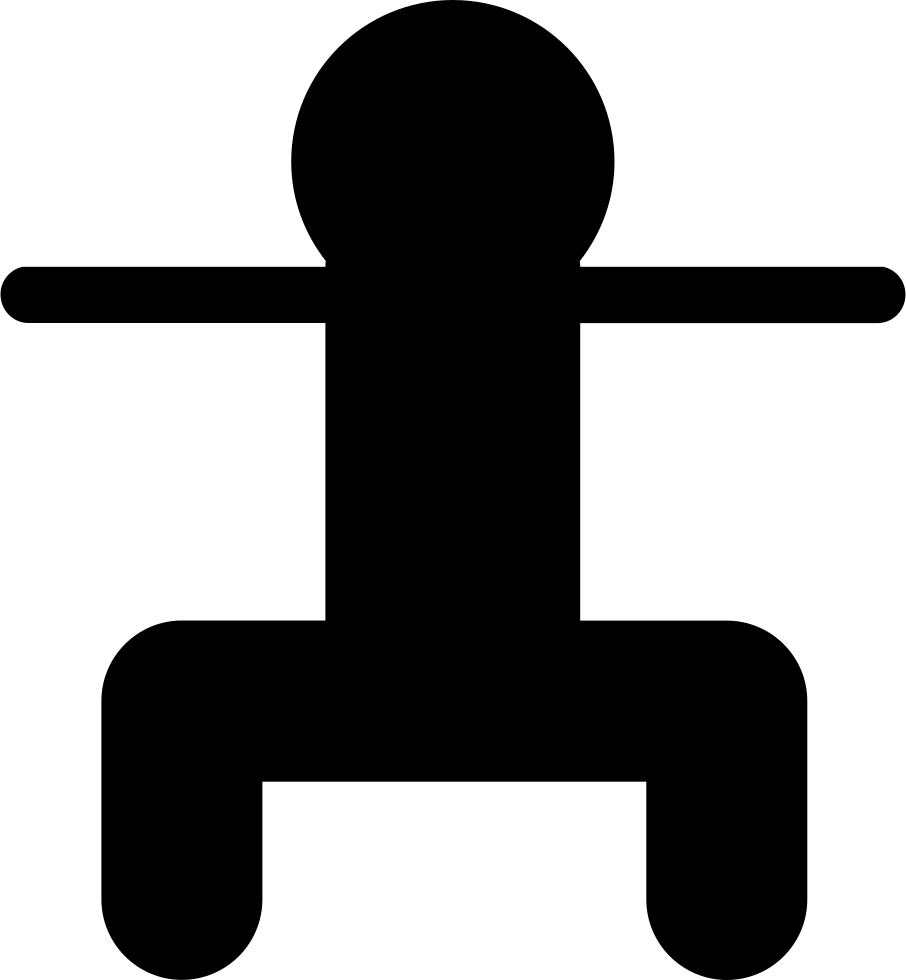 Human Figure In A Squatting Position Comments - Cuclillas Icono (906x980), Png Download