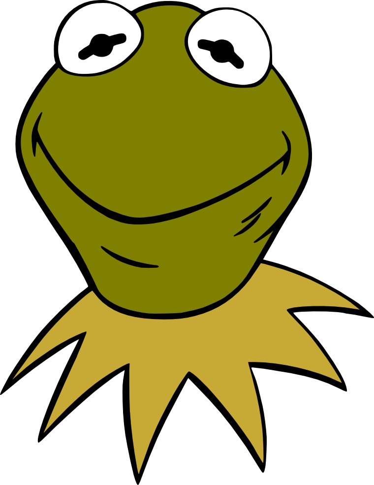 Click To Download Kermit & Miss Piggy - Kermit Clipart (760x985), Png Download