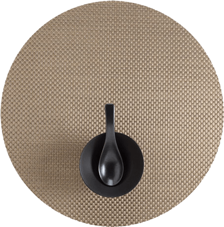 Chilewich Basketweave Placemat Round (620x465), Png Download