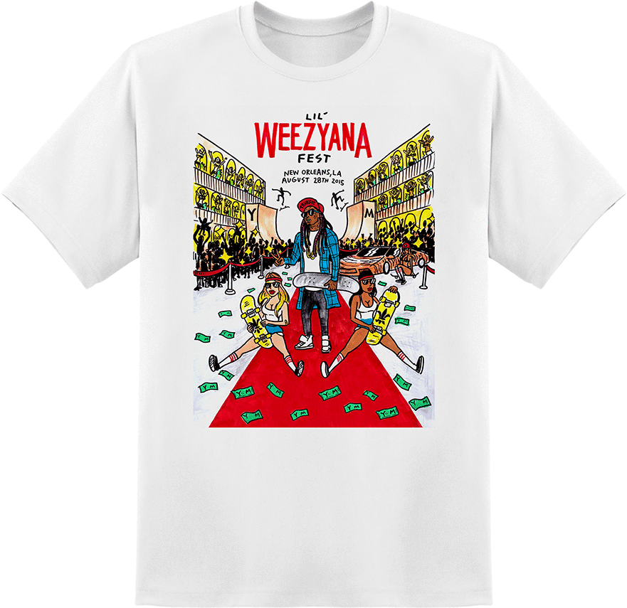 After Releasing His Highly Anticipated Free Weezy Album, - Lil Wayne Tour Shirts (900x874), Png Download