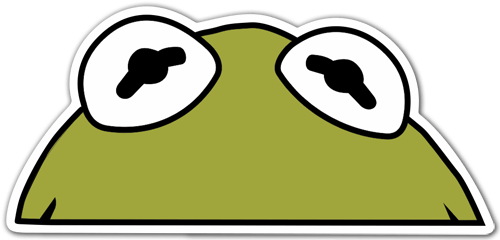 Car & Motorbike Stickers - Kermit The Frog Face Mask (500x240), Png Download