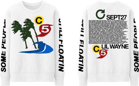 Lil Wayne X Cactus Plant Flea Market Crewneck Digital - Tha Carter V Merch (480x360), Png Download