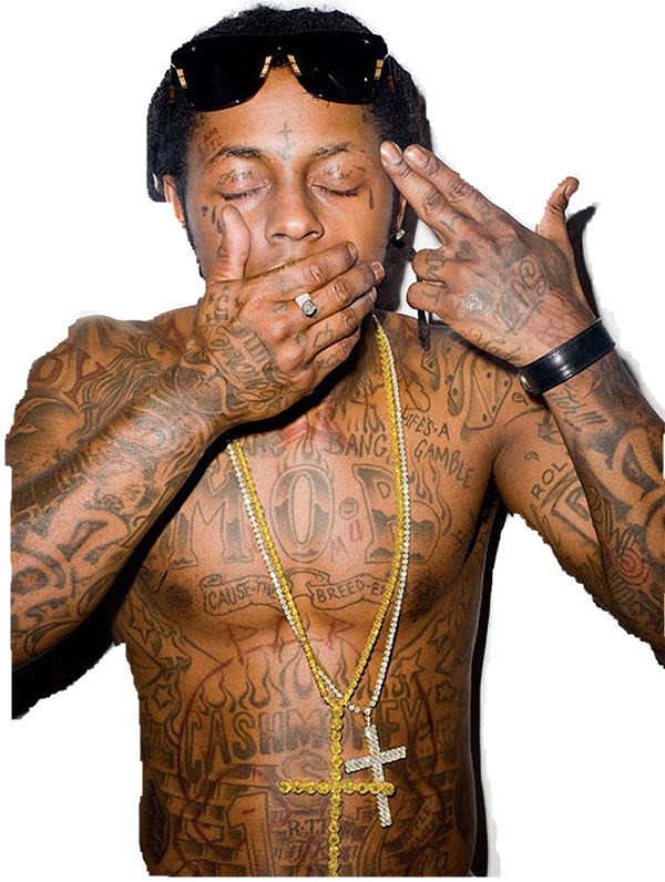 All Graphics » Eminem And Lil Wayne - Tatuagem Do Lil Wayne (600x796), Png Download