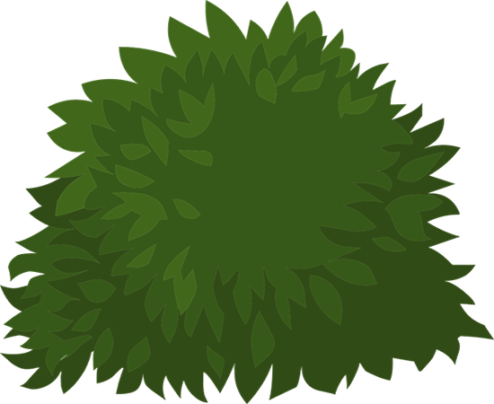 Shrub Clipart Grass - Clip Art Bushes (550x450), Png Download