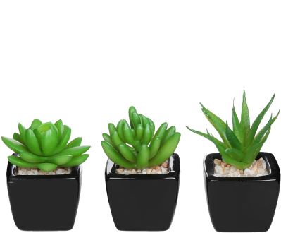 Clip Set Of - Mygift Mini Artificial Plant Modern Home Decor (400x400), Png Download