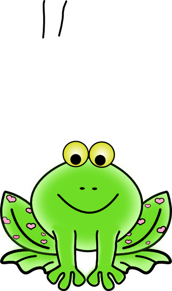 Cute Baby Frog Clip Art - Frog Jump (354x598), Png Download