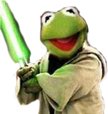Kermit As A Jedi - Kermit The Frog Star Wars (400x400), Png Download